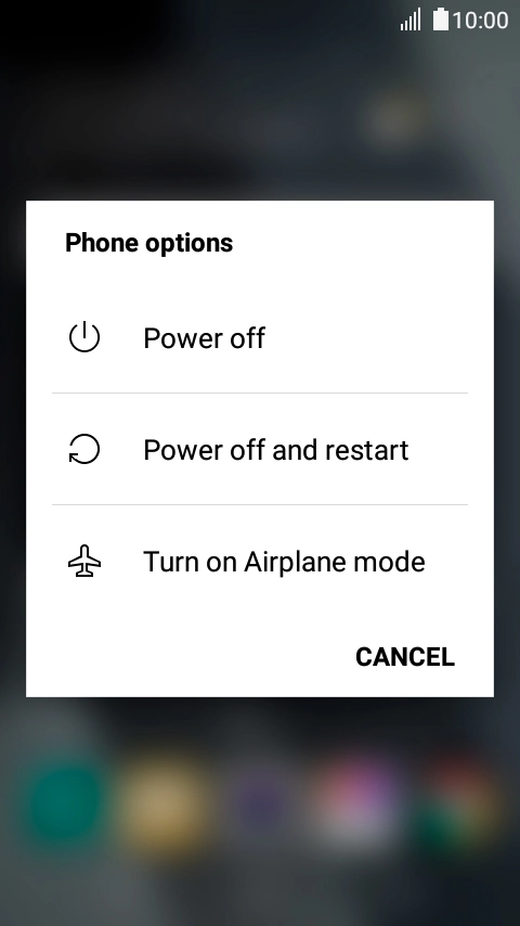 Press Power off.