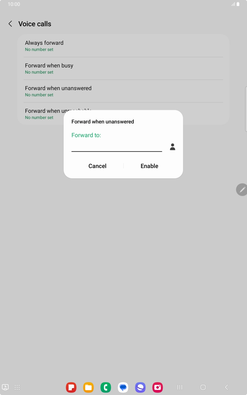 Key in +61101 and press Enable.