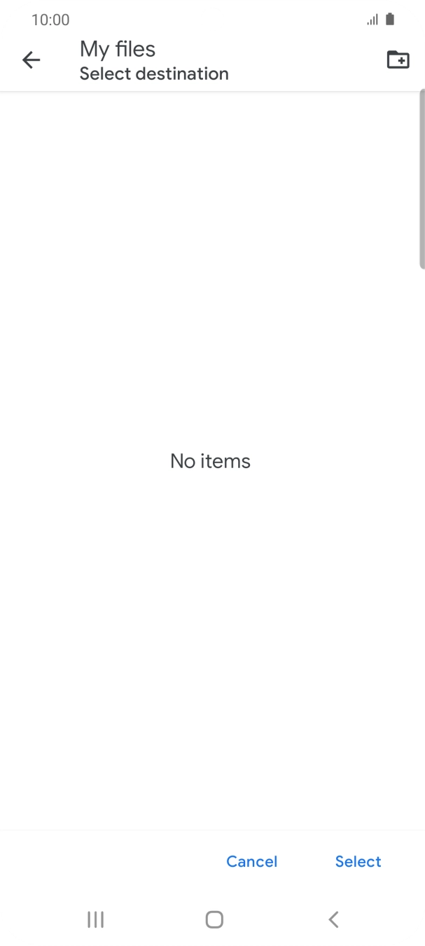 To create a new folder, press the new folder icon and follow the instructions on the screen to create a new folder. To create a new folder, press the new folder icon and follow the instructions on the screen to create a new folder.