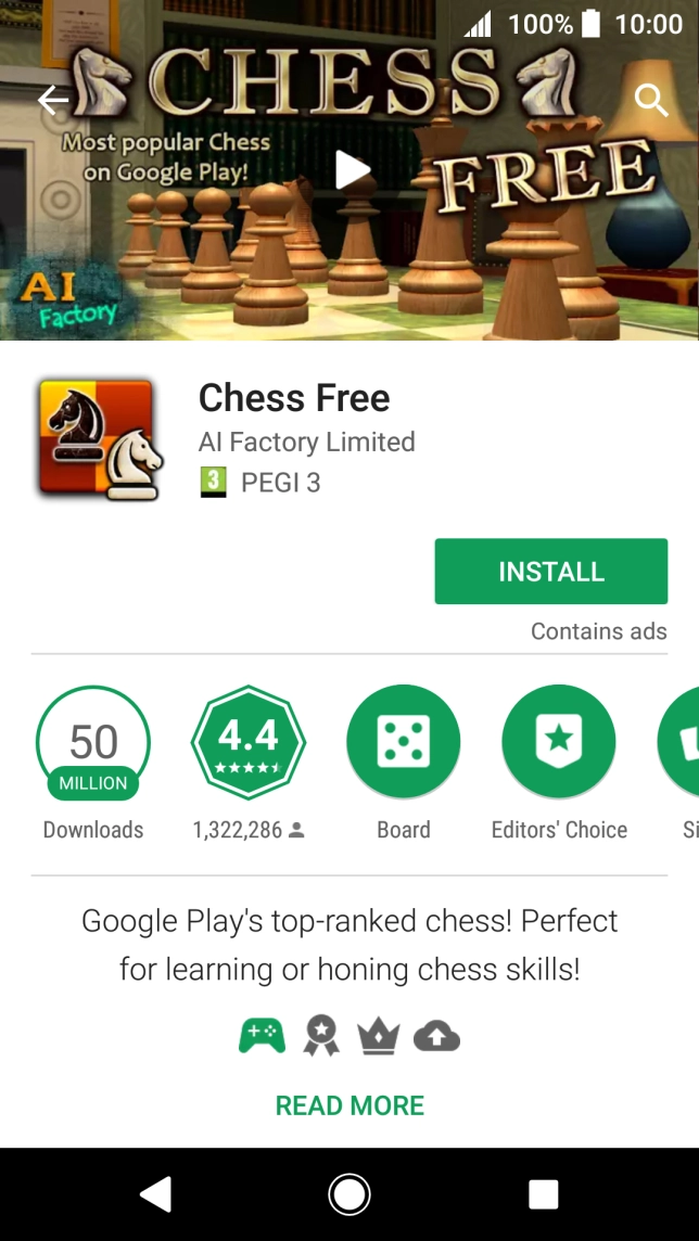 Press INSTALL and follow the instructions on the screen to install the app. Press INSTALL and follow the instructions on the screen to install the app.