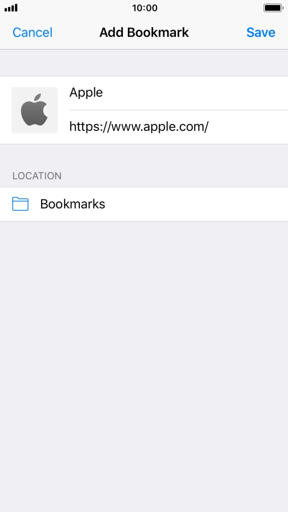 Key in the required name of the bookmark and press Save. Key in the required name of the bookmark and press Save.
