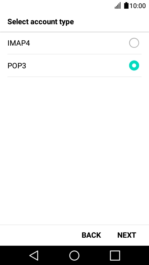 Press IMAP4. Press IMAP4.