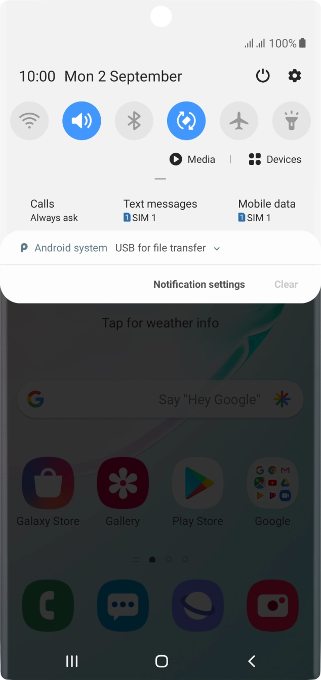 Press Android system. Press Android system.