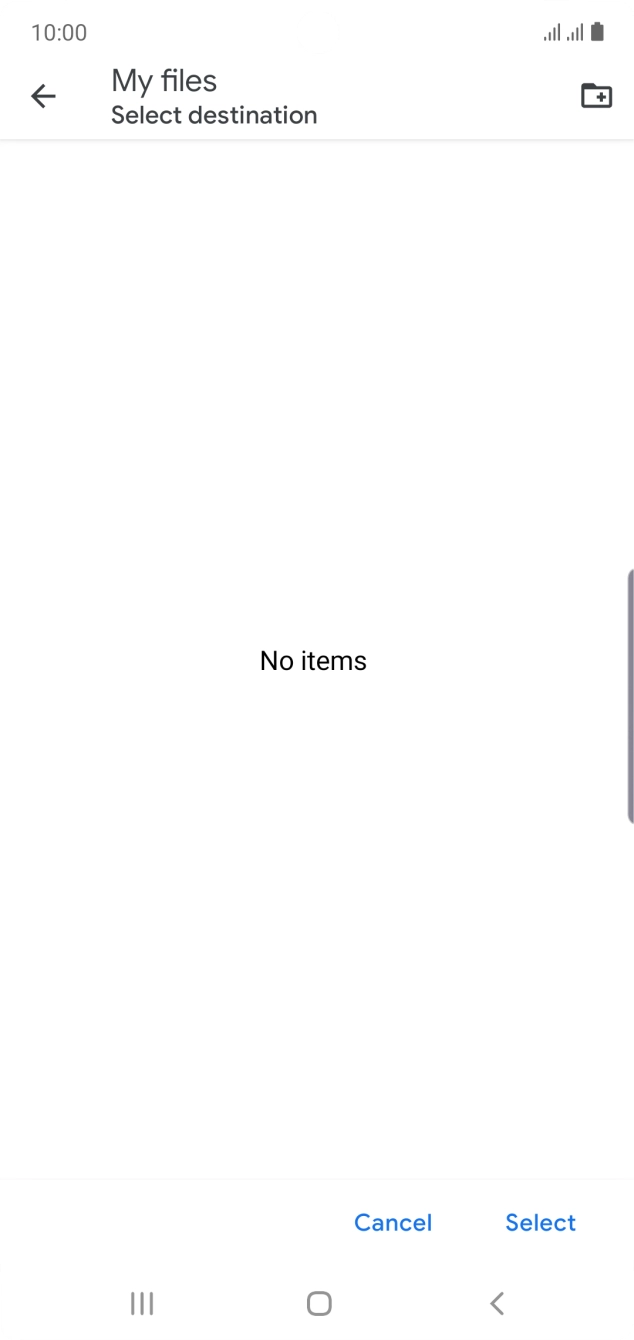 To create a new folder, press the new folder icon and follow the instructions on the screen to create a new folder. To create a new folder, press the new folder icon and follow the instructions on the screen to create a new folder.