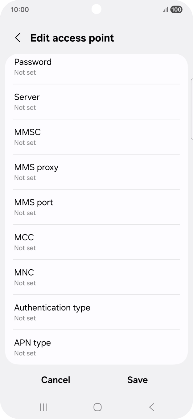 Press MMS port. Press MMS port.
