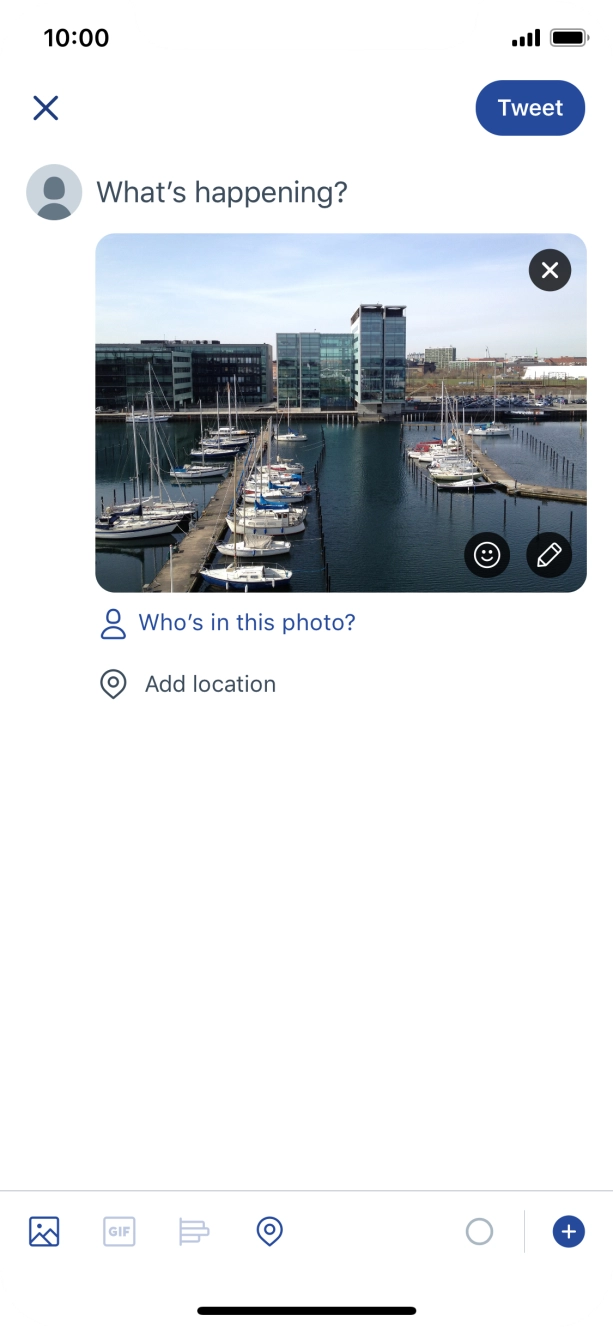 Press the text input field. Press the text input field.