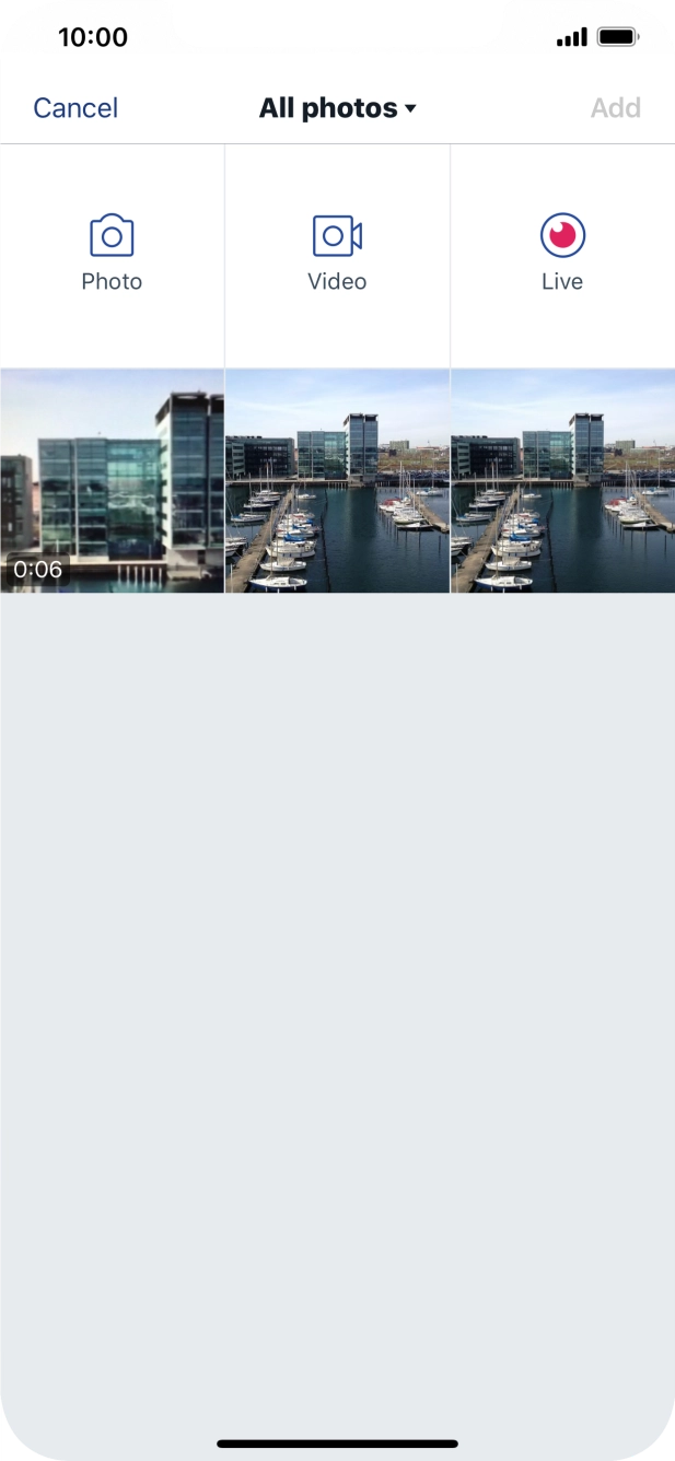 Press the required picture or video clip. Press the required picture or video clip.