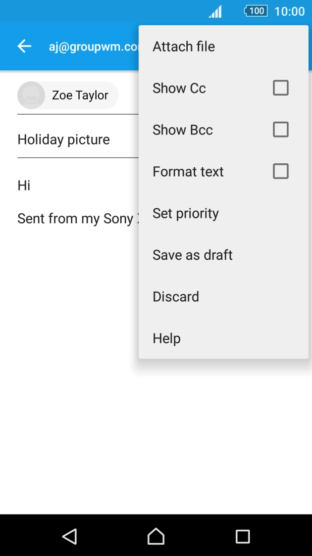 Press Attach file.