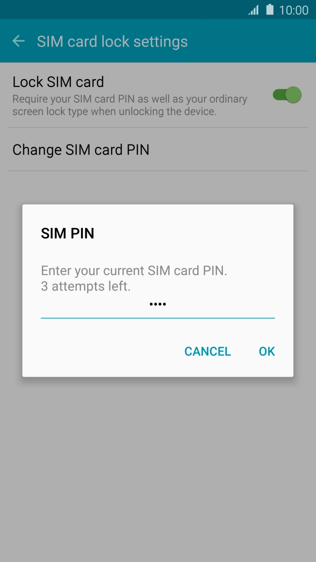 Key in your current PIN and press OK. Key in your current PIN and press OK.