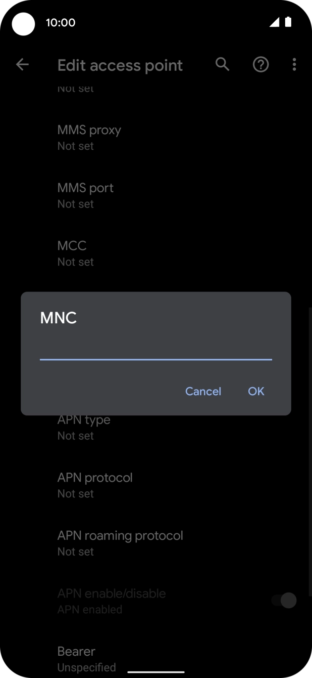 Key in 01 and press OK.