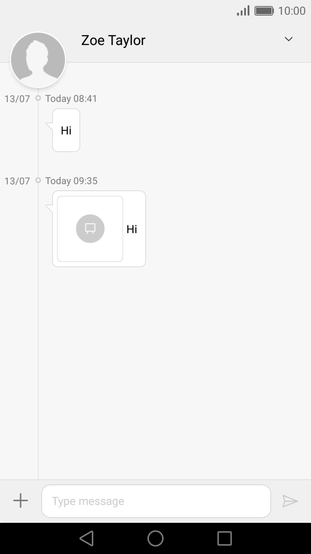 Press the text input field.