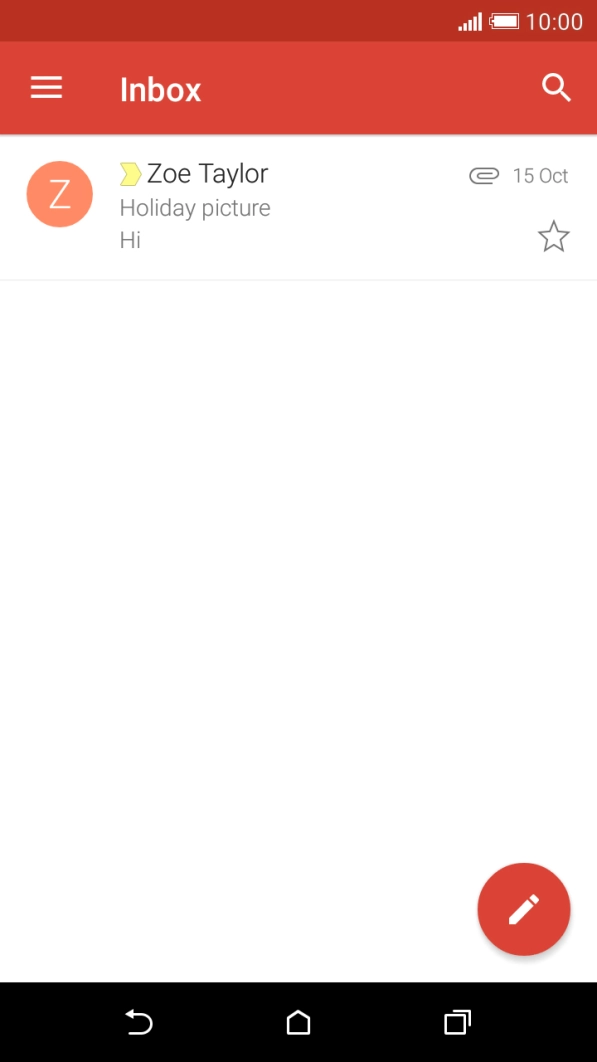 Press the new email icon.