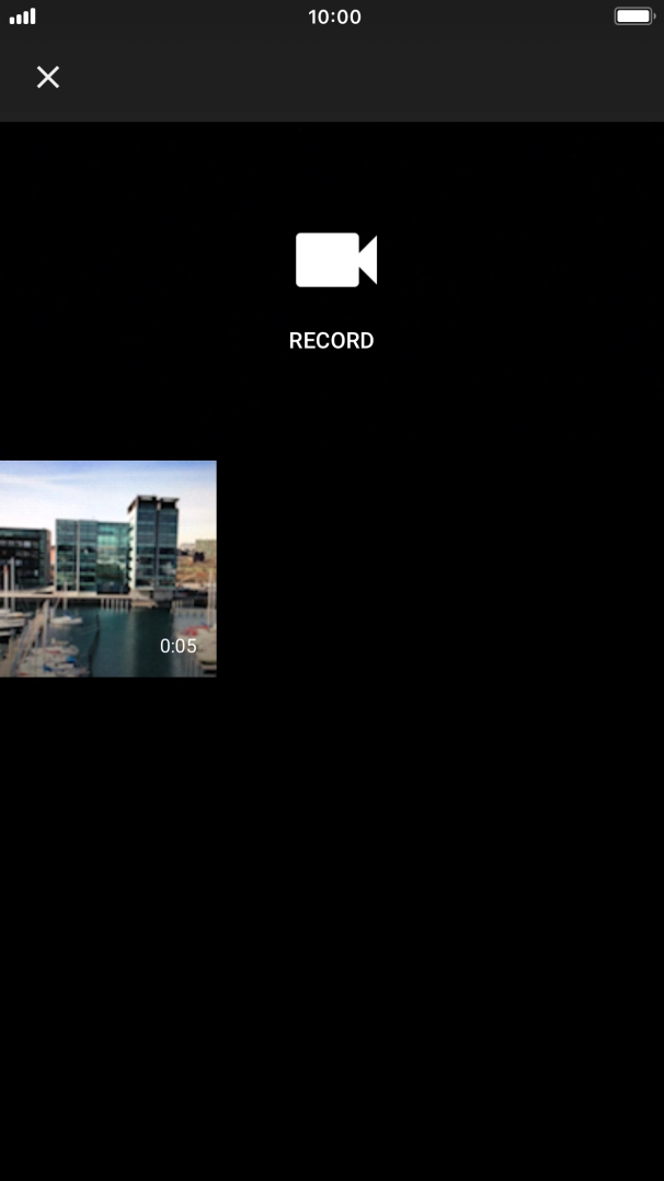 Press the required video clip. Press the required video clip.