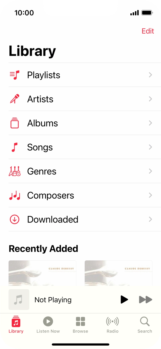 Press Playlists.