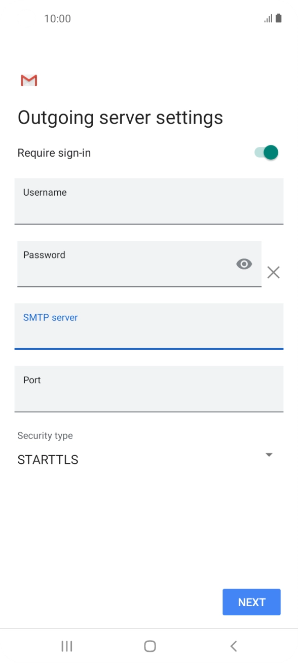 Press the field below 