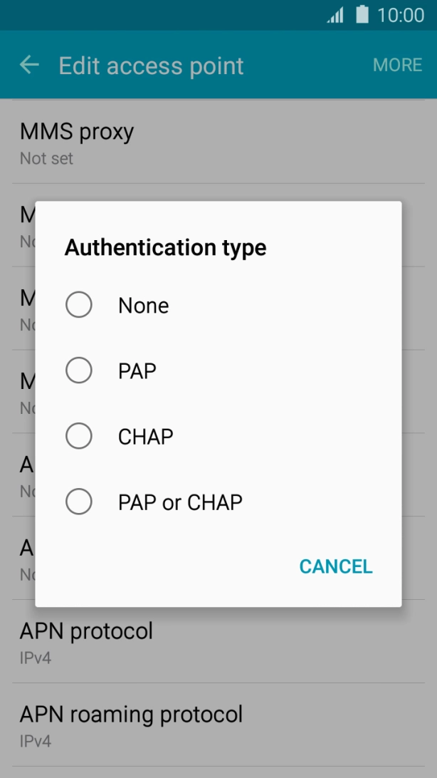 Press None.