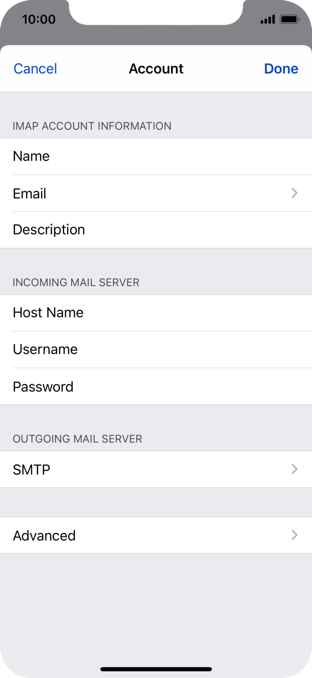 Press SMTP. Press SMTP.