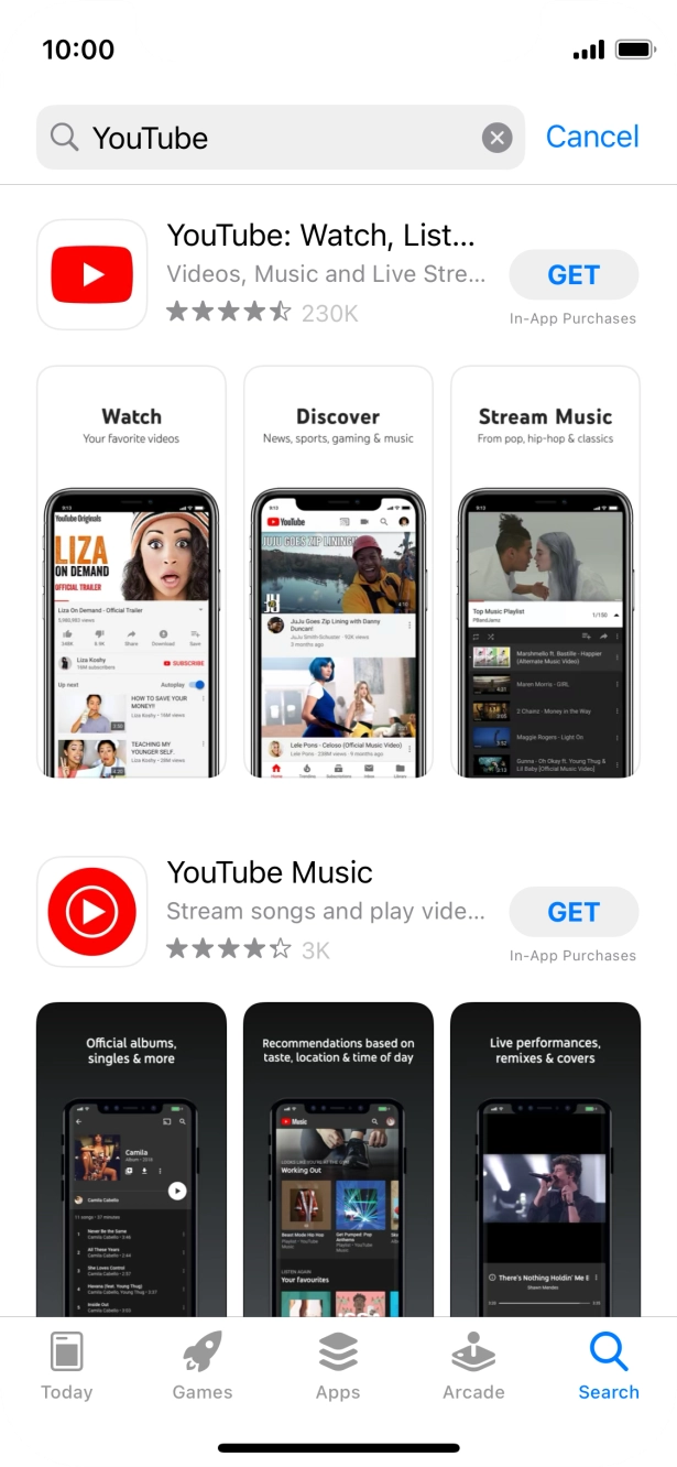 Press YouTube. Press YouTube.