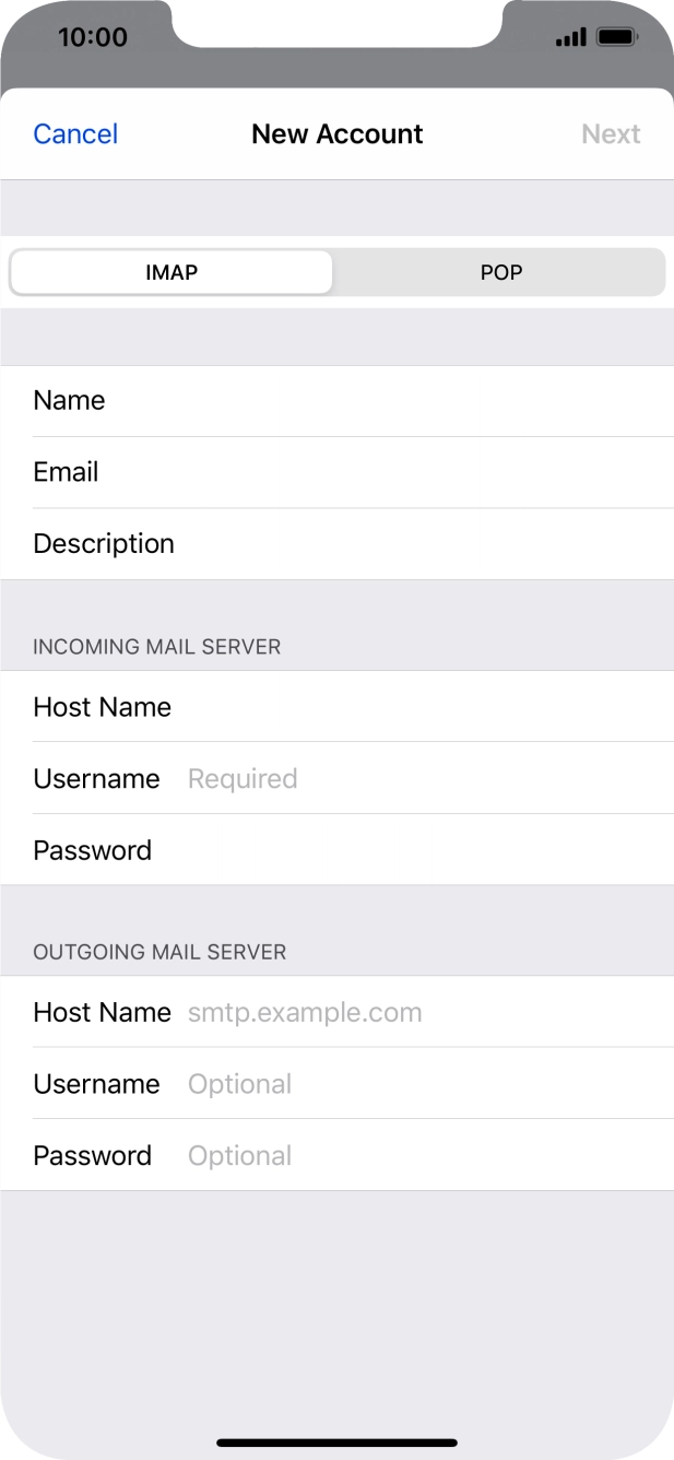 Press Username and key in the username for your Telstra email account. Press Username and key in the username for your Telstra email account.