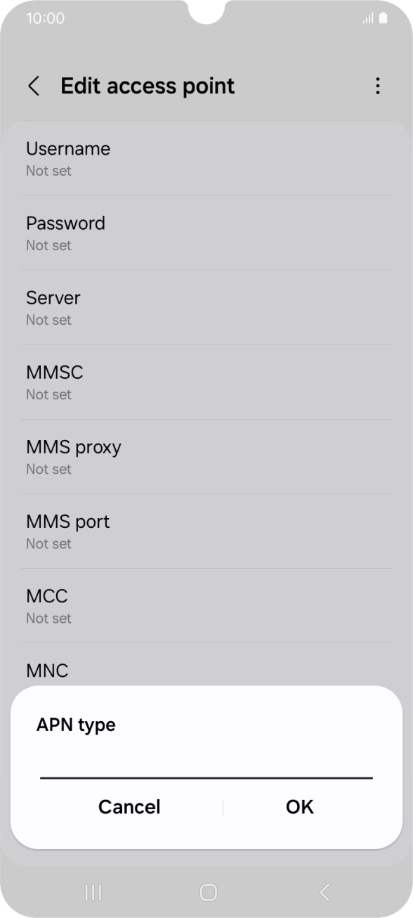 Key in mms and press OK. Key in mms and press OK.