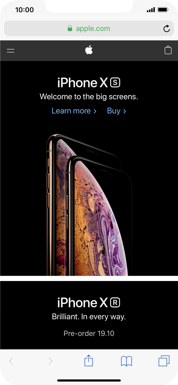 Press the address bar. Press the address bar.