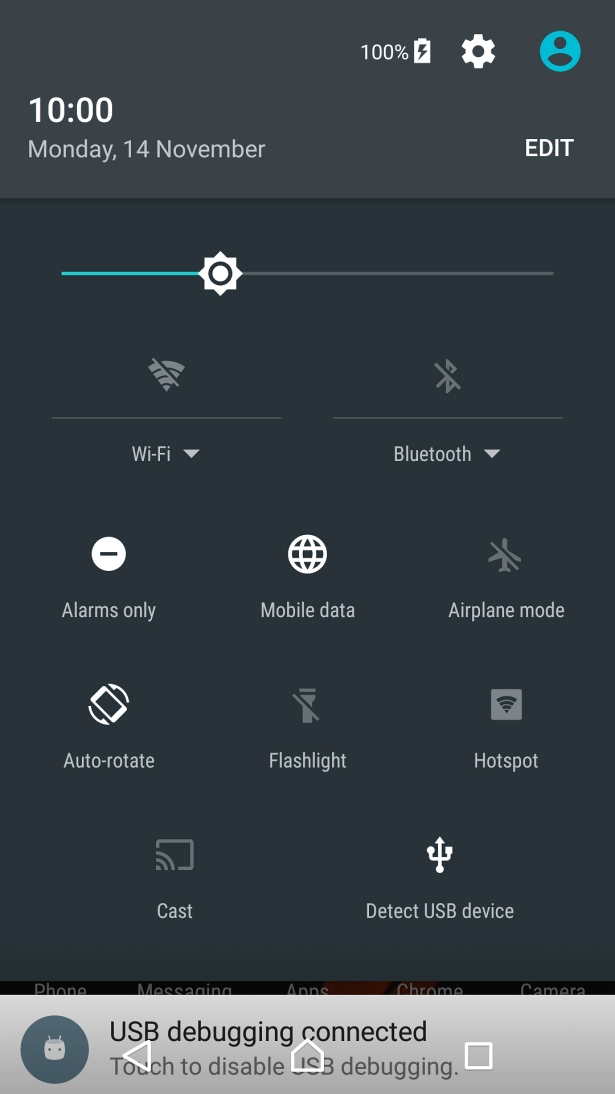 Press the sound settings icon to turn off silent mode.