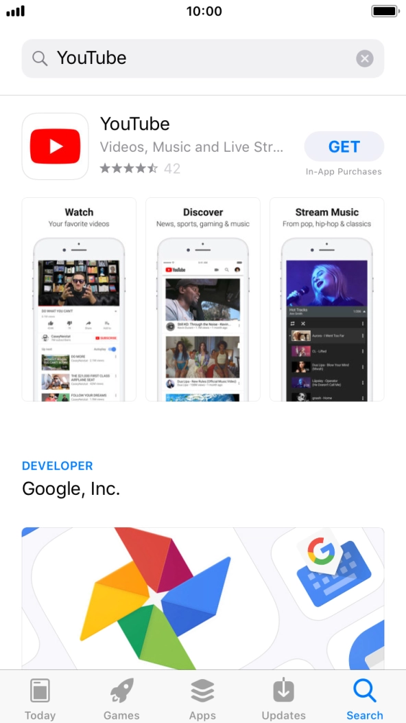 Press YouTube. Press YouTube.