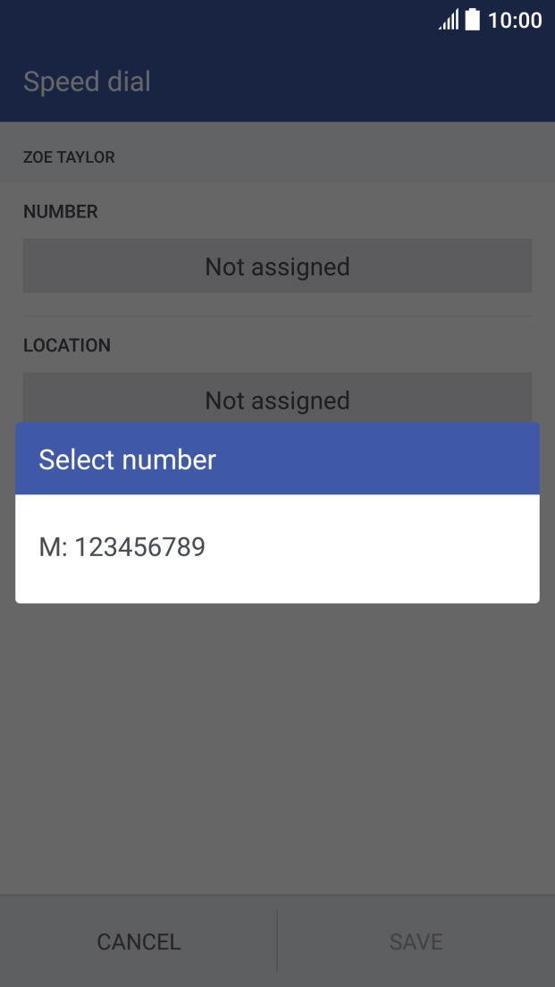 Press the required number.