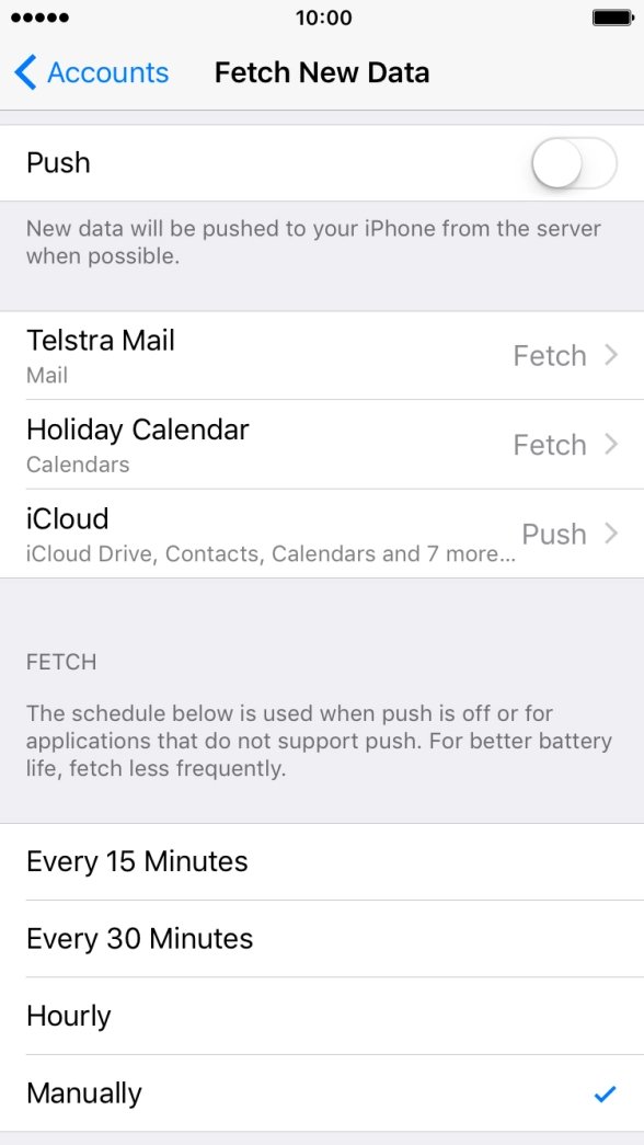 If you turn off the function, press the required setting.