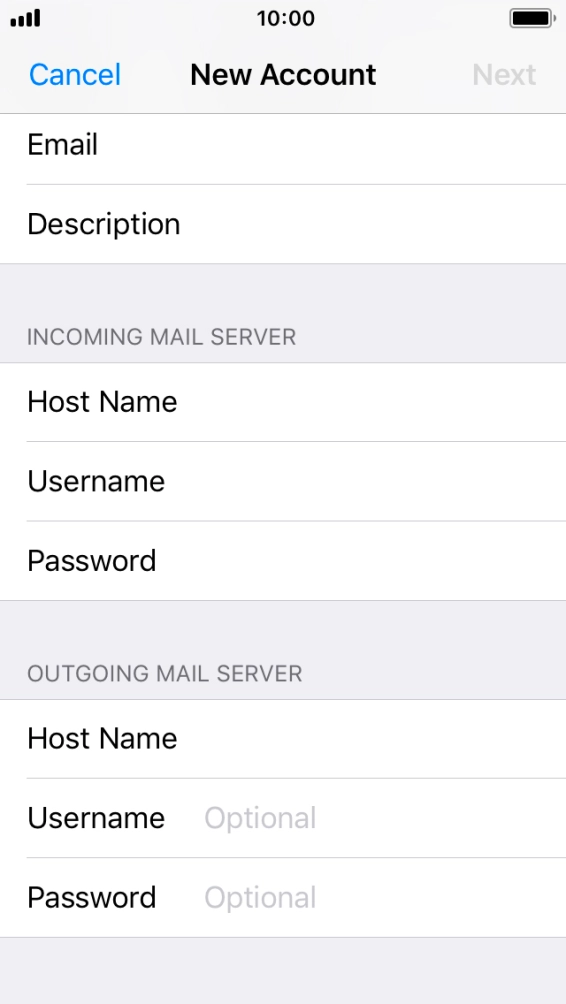 Press Username and key in the username for your Telstra email account. Press Username and key in the username for your Telstra email account.