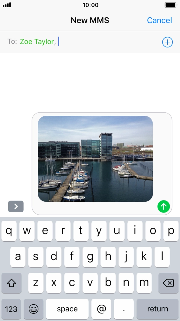 Press the text input field.