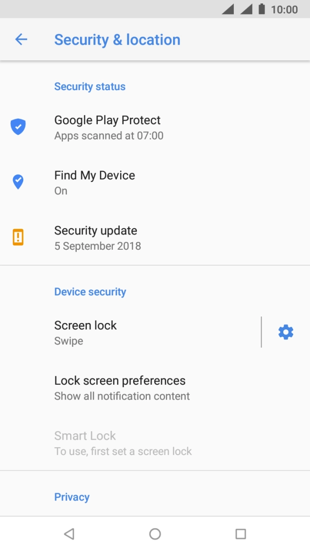 Press Screen lock. Press Screen lock.