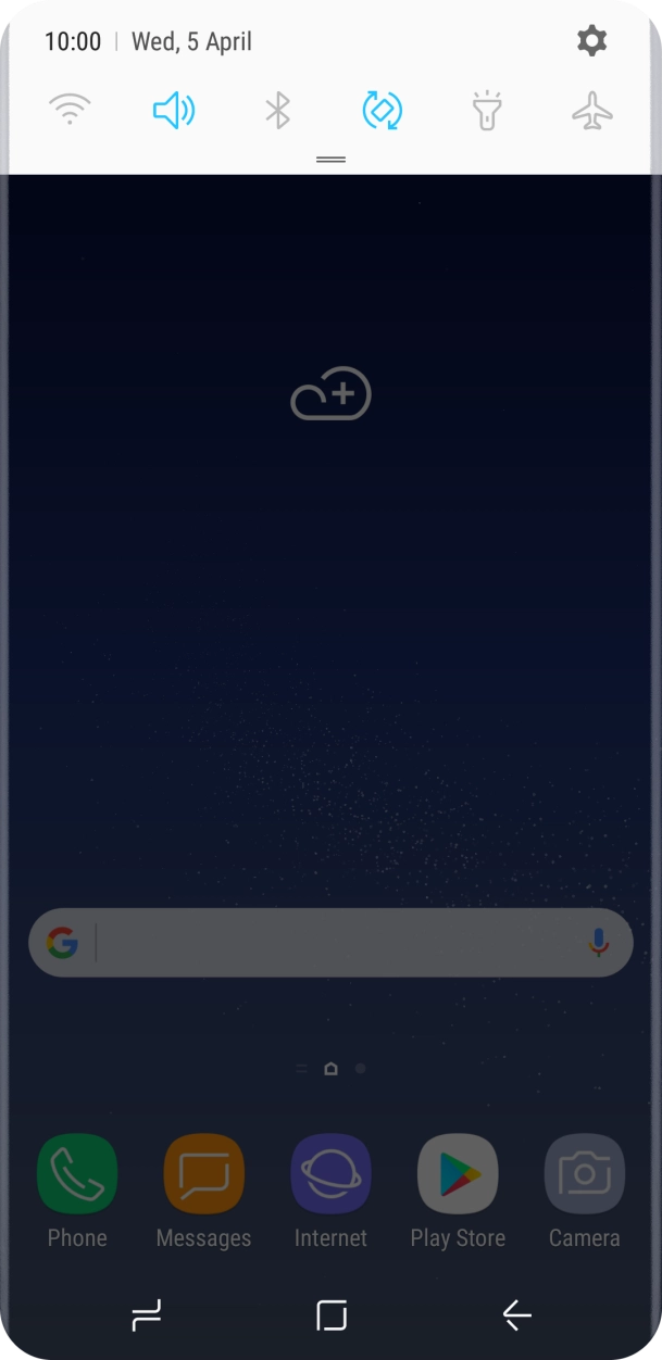Press the settings icon. Press the settings icon.