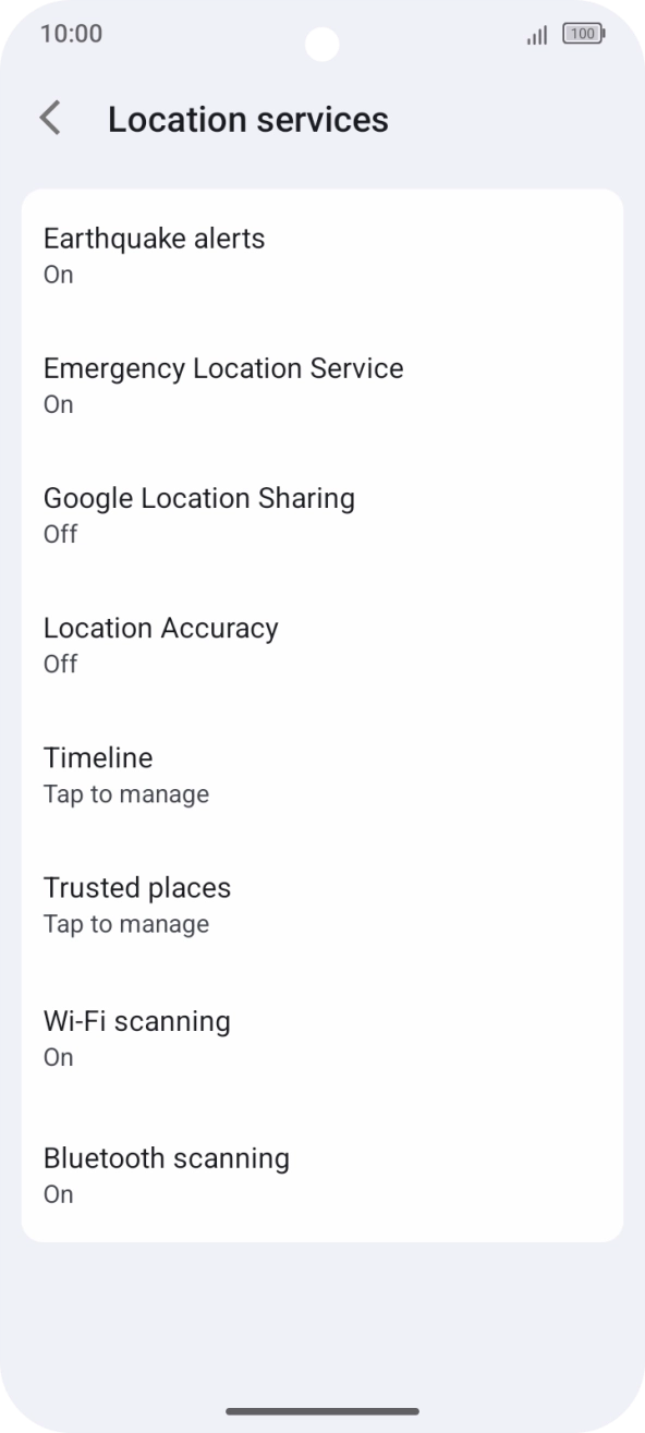 Press Location Accuracy.