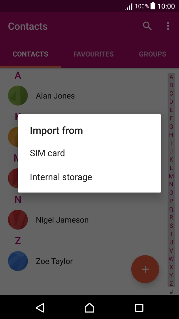 Press SIM card. Press SIM card.
