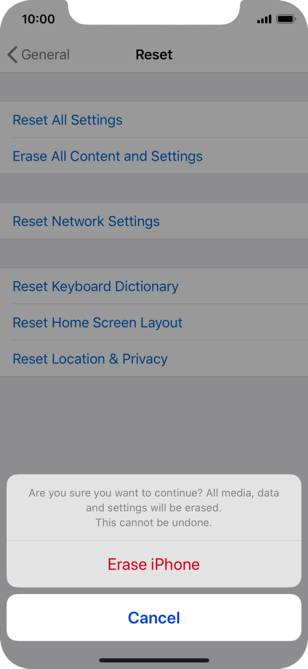 Press Erase iPhone. Press Erase iPhone.