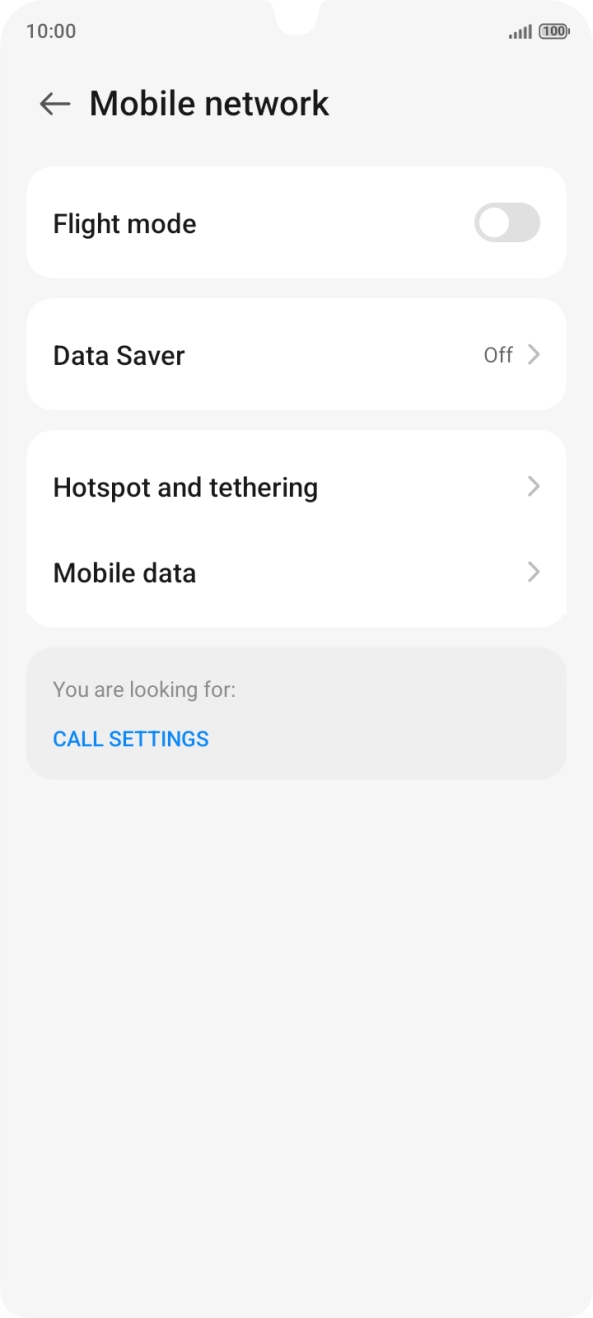 Press Mobile Data.