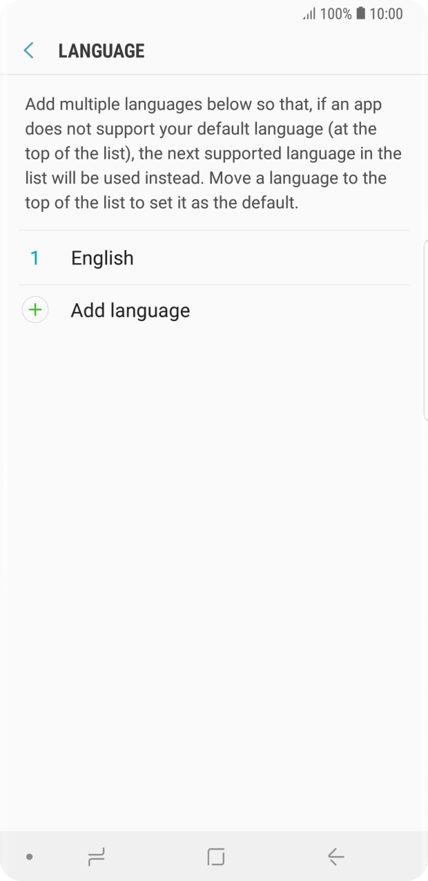 Press Add language.