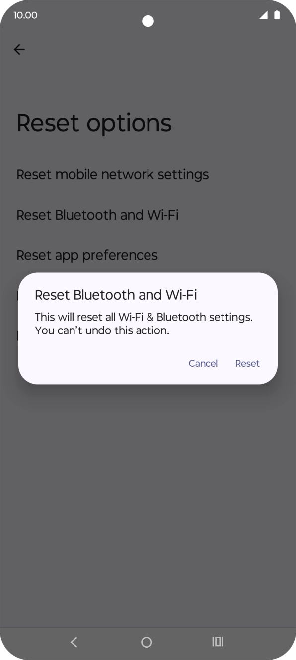Press Reset. Press Reset.
