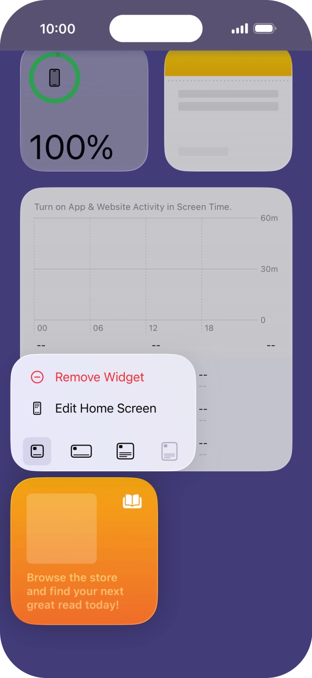 Press Remove Widget. Press Remove Widget.