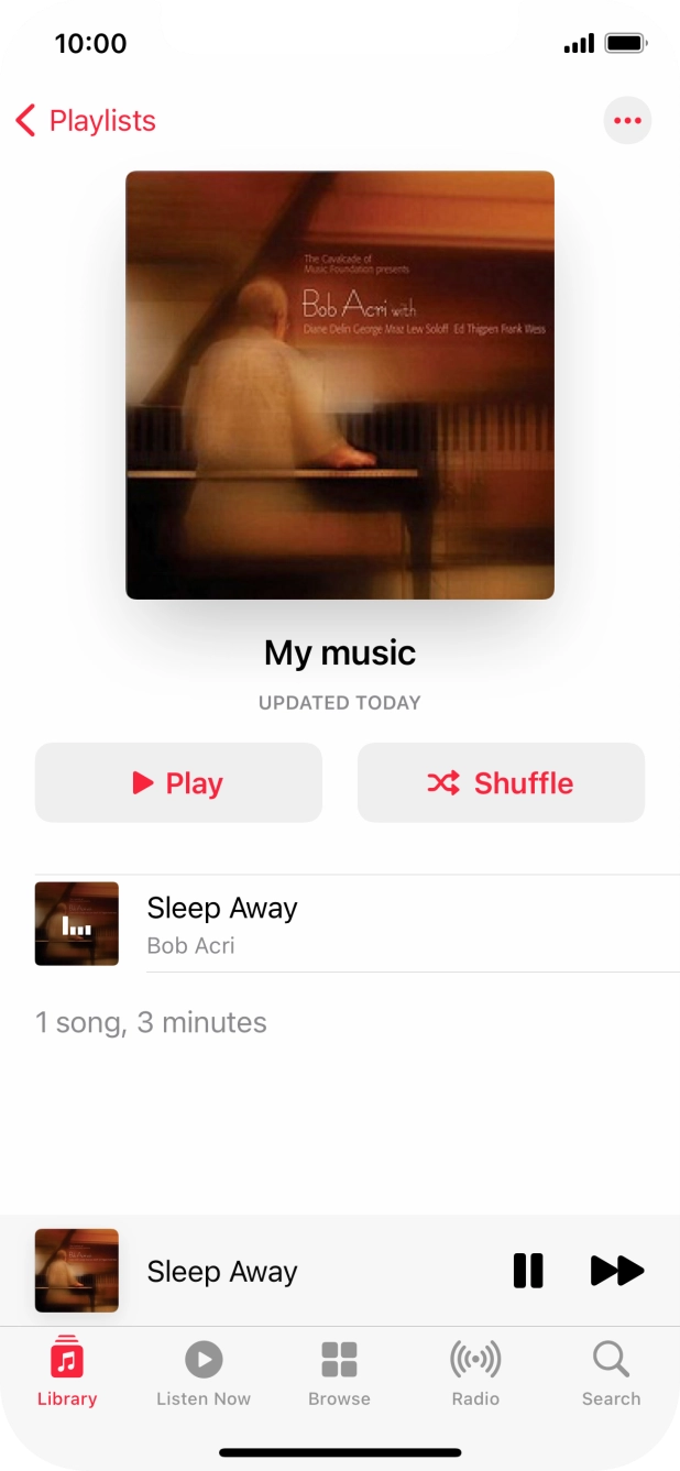 Press the song title.
