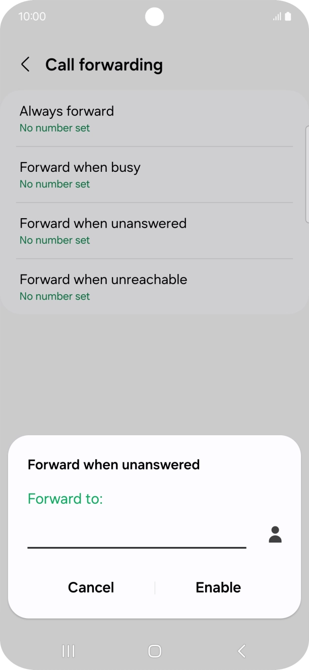 Key in +61101 and press Enable.