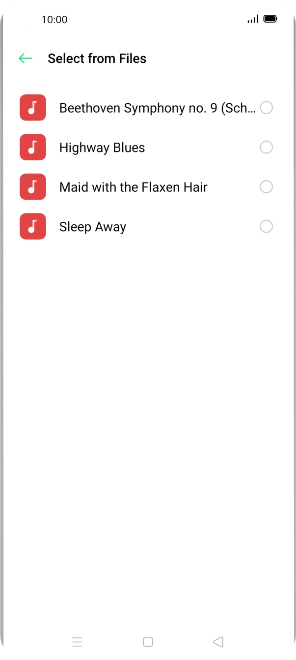 Press the different ring tones to hear them.