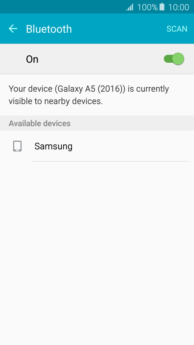 Press the required Bluetooth device and follow the instructions on the screen to pair the device with your phone.