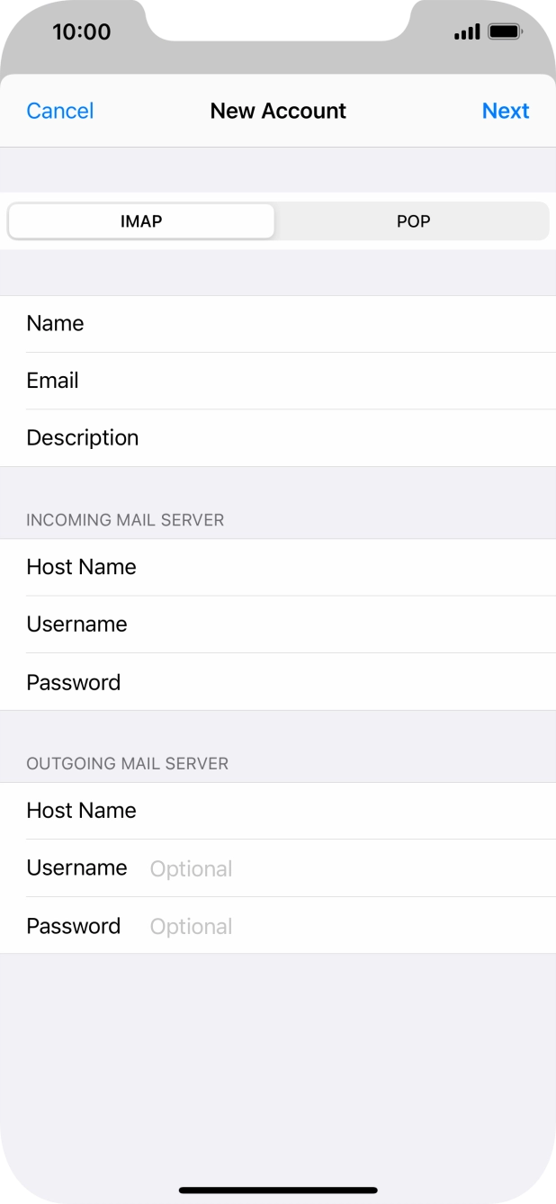 Press Username and key in the username for your Telstra email account. Press Username and key in the username for your Telstra email account.