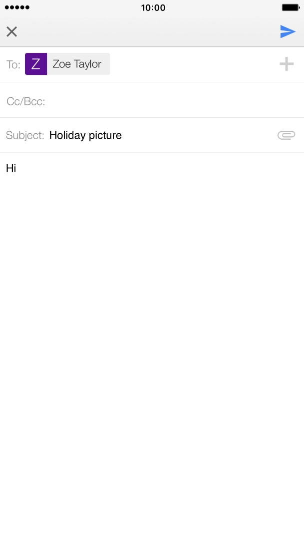 Press the send icon. Press the send icon.
