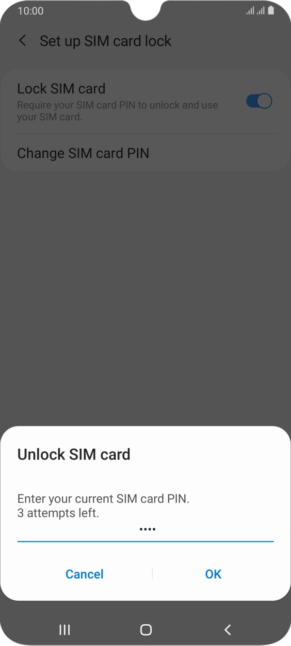 Key in your PIN and press OK. Key in your PIN and press OK.