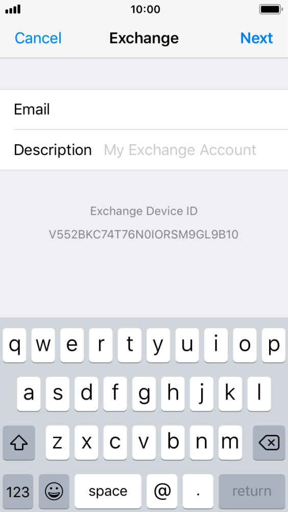 Press Description and key in the required name. Press Description and key in the required name.