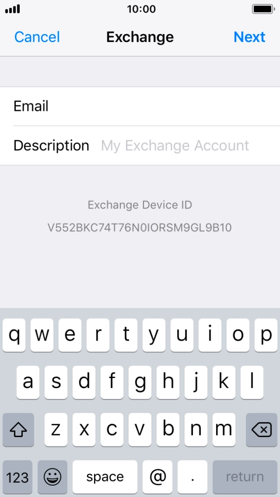 Press Description and key in the required name. Press Description and key in the required name.
