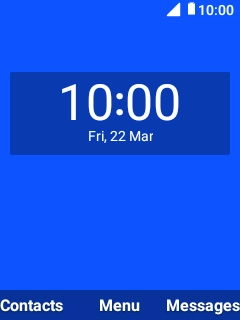 When the phone is turned on, you can always see the battery power level. The larger the coloured section of the battery icon, the more remaining battery power.